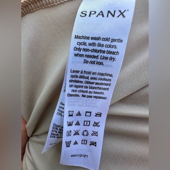 SPANX Shaping Bodysuit Full Body Slip Tank Top Beige XL - Picture 4 of 6